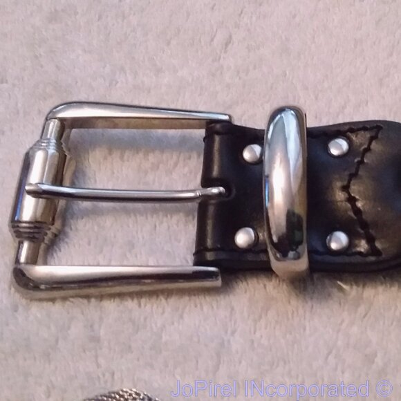 French Silver Metal Mesh Chain Decorated Designer Belt main image 7
